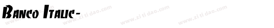 Banco Italic字体转换